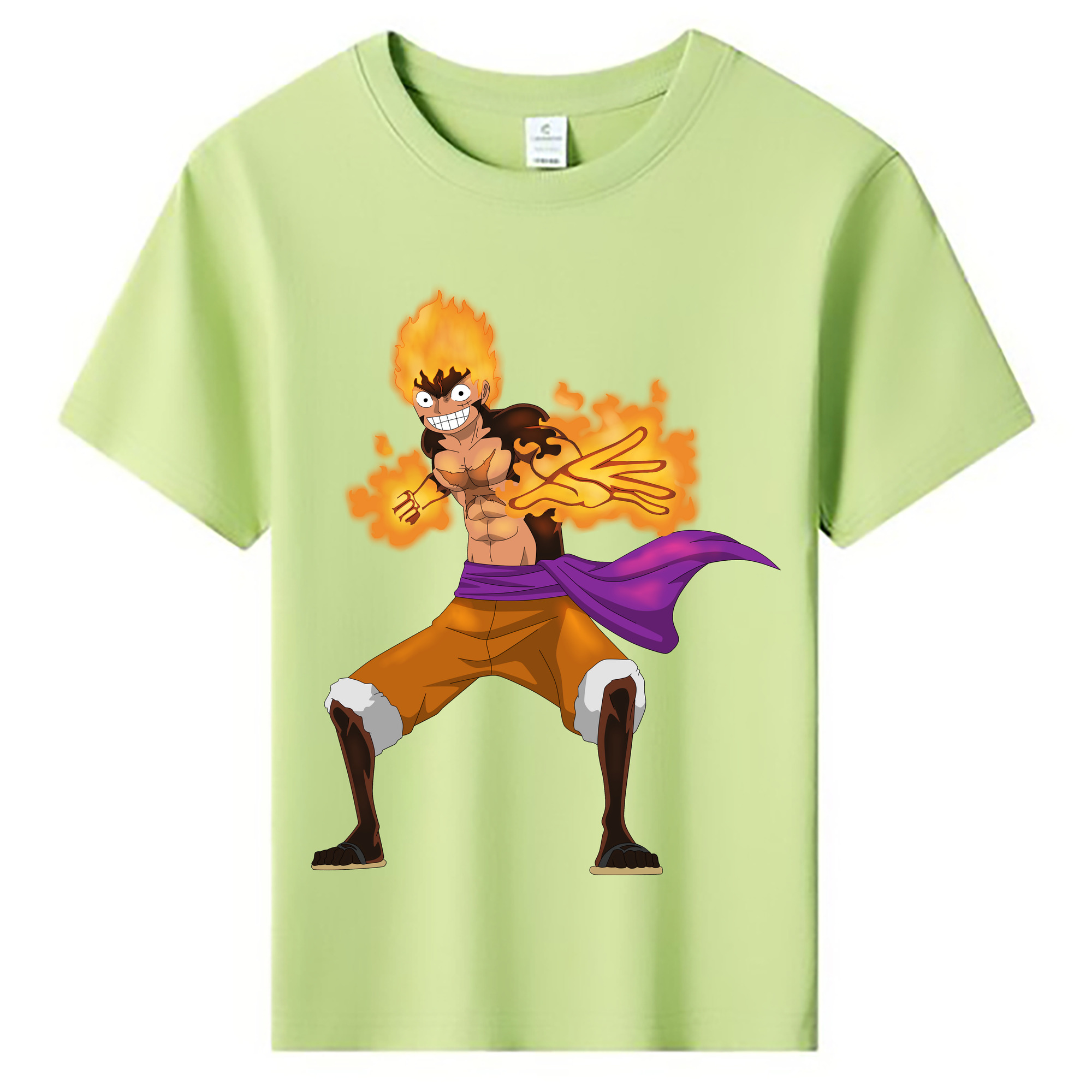 ワンピース モンキー・D・ルフィ ONE PIECE Monkey D. Luffy 綿100％キッズTシャツ（フロントプリント）